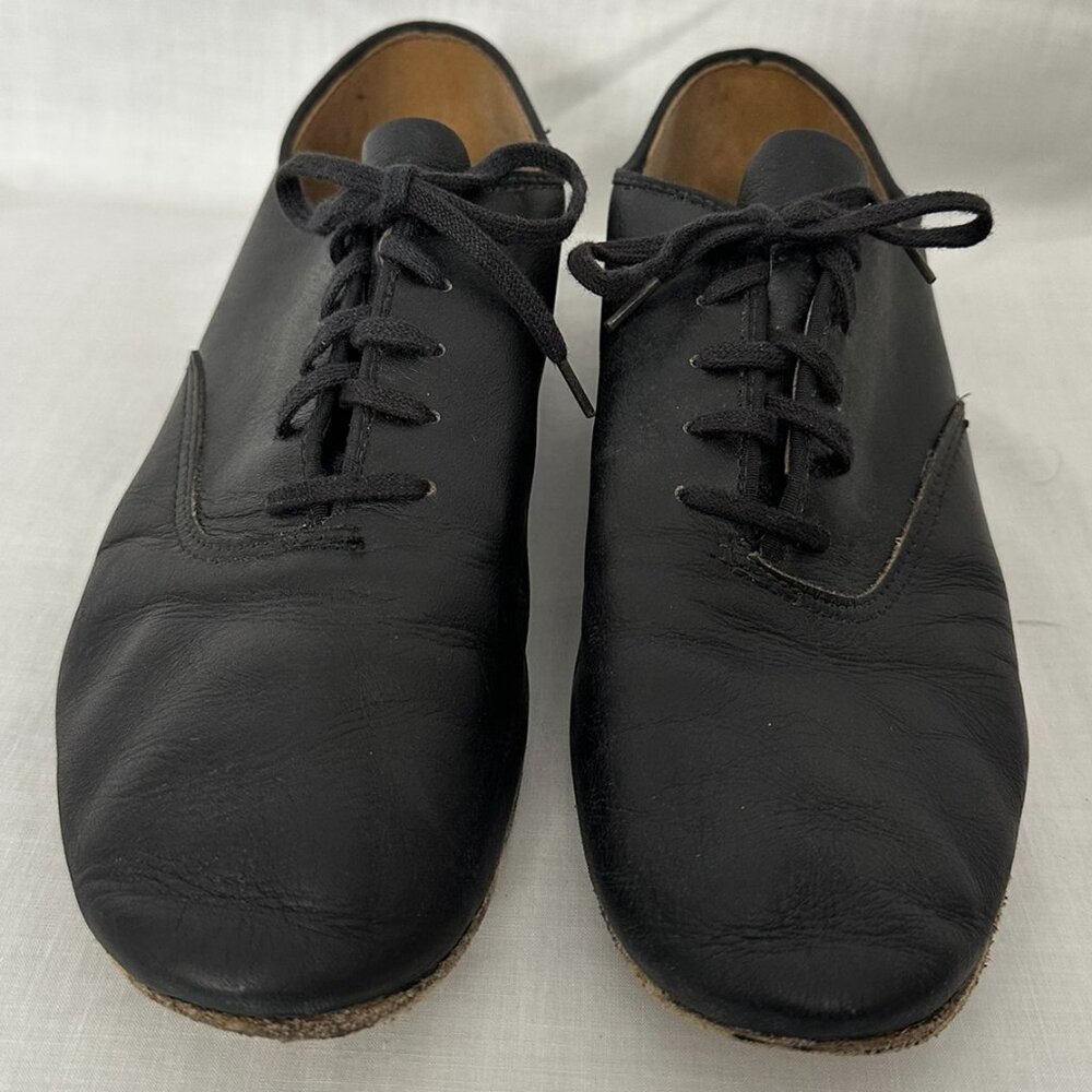 Capezio Black Genuine Leather Jazz/Dance Shoes, size 8